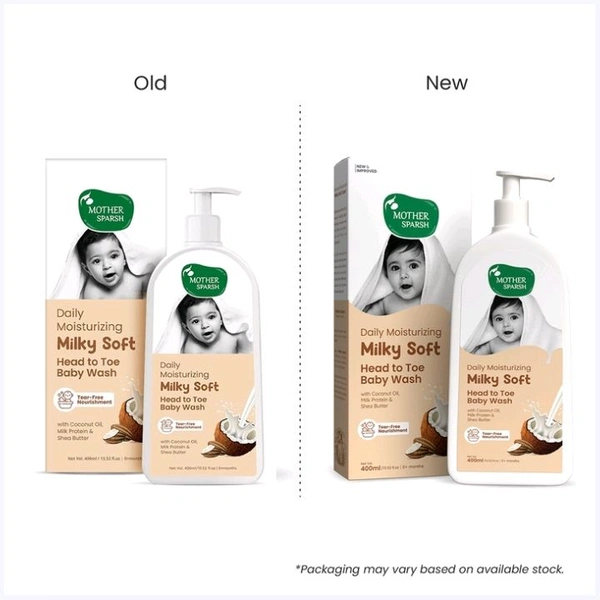 Mother Sparsh Daily Moisturizing Baby Wash & Shampoo - 400 ml