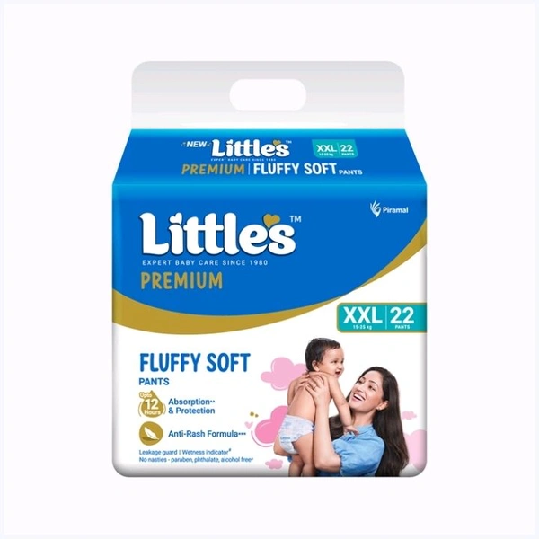 Little's Fluffy Soft Baby Diaper - 2×22 pcs