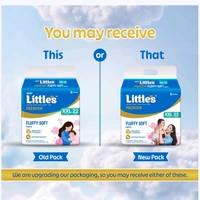 Little's Fluffy Soft Baby Diaper - 2×22 pcs
