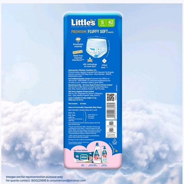 Little's Fluffy Soft Baby Diaper - 42 pcs