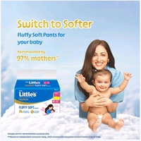 Little's Fluffy Soft Baby Diaper - 2×32 pcs