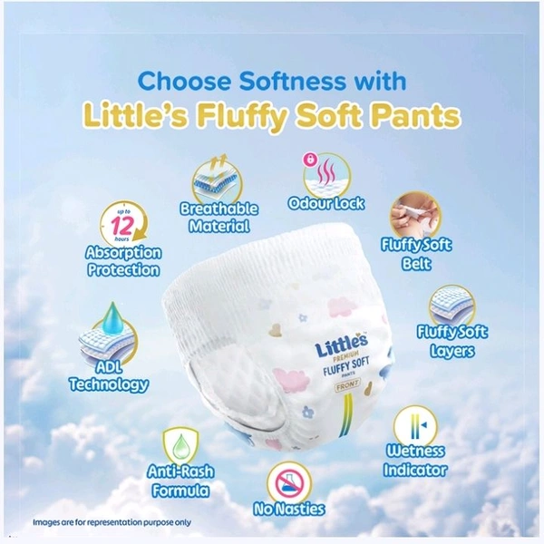 Little's Fluffy Soft Baby Diaper - 72 pcs