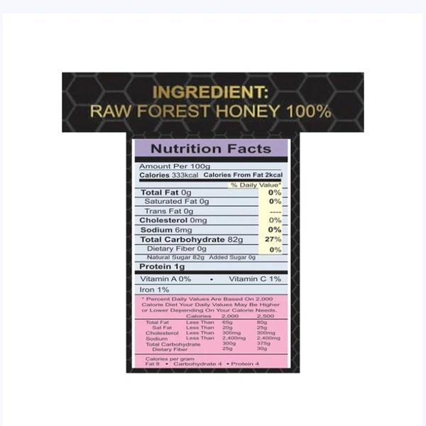 Dadev Raw and Unprocessed Forest Organic Honey - 250 g
