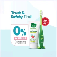 Mother Sparsh Fluoride-Free Kids Toothpaste (with Toothbrush -Strawberry) - 2 pcs