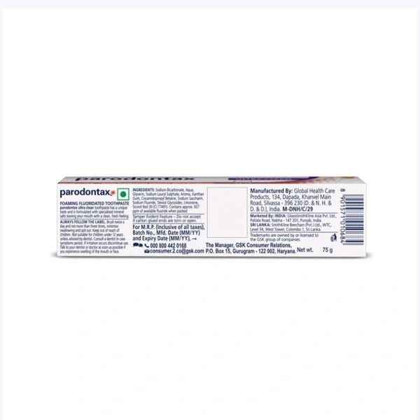 Parodontax Ultra Clean Expert Gum Care Toothpaste - 75 g