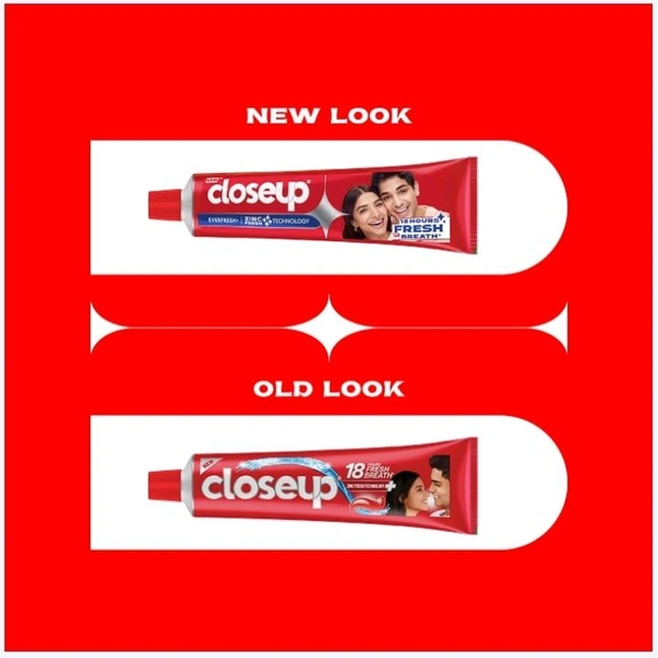 Closeup Gel Toothpaste For Fresh Breath & White Teeth - 4 x 150 g