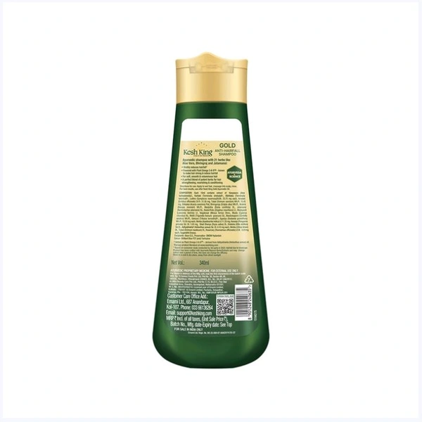 Kesh King Gold Anti-Hairfall Shampoo - Ayurvedic - 350 ml