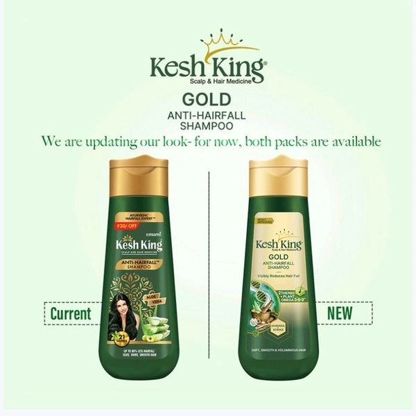Kesh King Gold Anti-Hairfall Shampoo - Ayurvedic - 600 ml