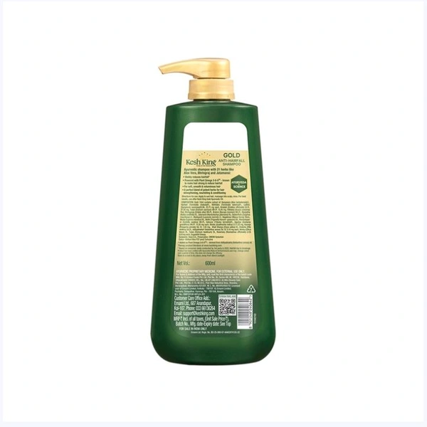 Kesh King Gold Anti-Hairfall Shampoo - Ayurvedic - 600 ml