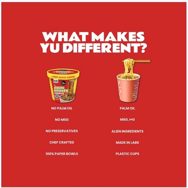 Yu Chilli Chicken Instant Cup Noodles - 70 g