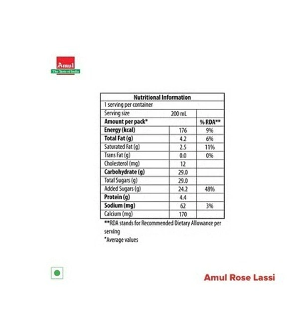 Amul Rose Lassi - 200 ml