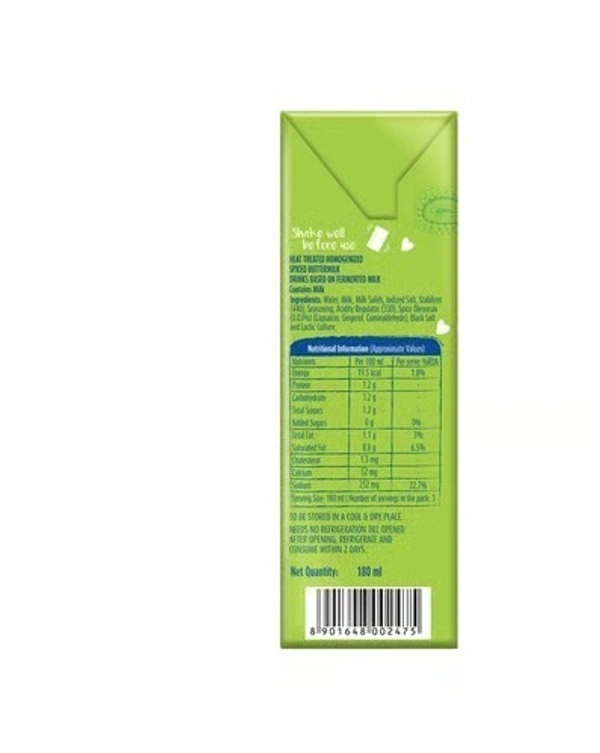 Mother Dairy Spiced Salted Buttermilk - Flavour Salted, 180 ml