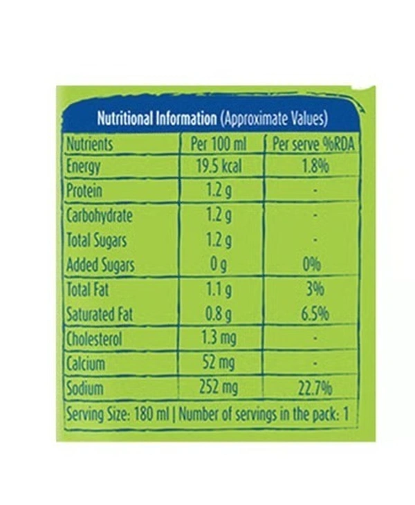 Mother Dairy Spiced Salted Buttermilk - Flavour Salted, 180 ml