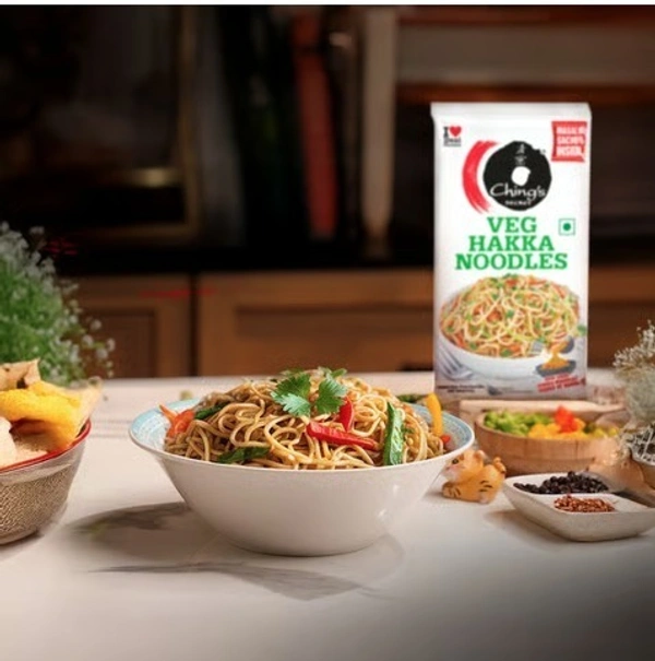 Ching's Secret Hakka Noodles with Masala (Not Fried, Air Dried) - 70 g, Veg Noodles, 140 g