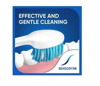Sensodyne Sensitive Toothbrush (With Soft Rounded Bristles) - Buy 2 Get 1 Free - Round Tip Bristles, 3 pcs, Multicolour