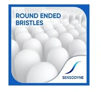 Sensodyne Sensitive Toothbrush (With Soft Rounded Bristles) - Buy 2 Get 1 Free - Round Tip Bristles, 3 pcs, Multicolour