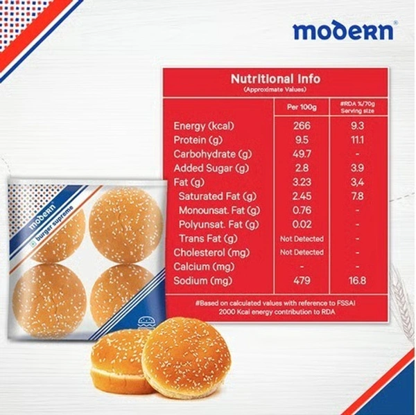 modern Modern Burger Bun - 280 g (4 pcs), 280 g