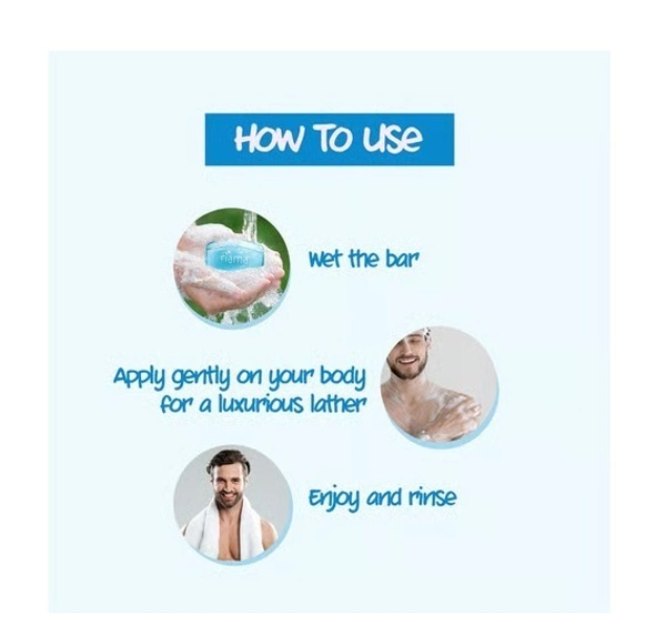 Fiama Men Soap Bar Refreshing Pulse Sea Minerals - All Skin Types, 3 x 125 g