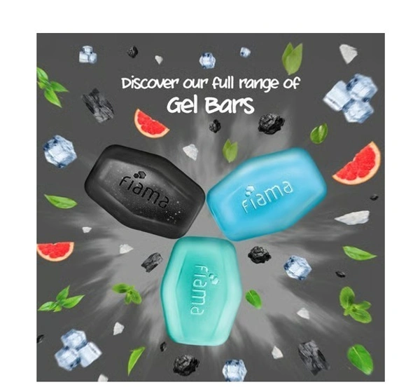 Fiama Men Soap Bar Refreshing Pulse Sea Minerals - All Skin Types, 3 x 125 g