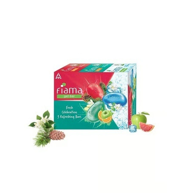 Fiama Celebration Gel Fresh Bathing Soap - Pack of 3 - Unisex, 3 x 125 g