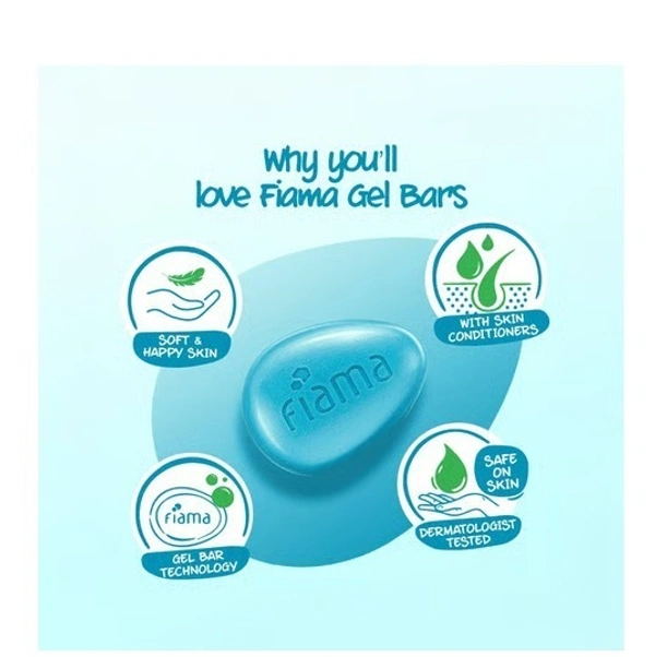 Fiama Celebration Gel Fresh Bathing Soap - Pack of 3 - Unisex, 3 x 125 g