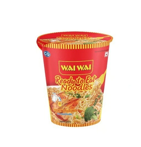 Wai Wai Ready To Eat Chicken Cup Noodles - 70g