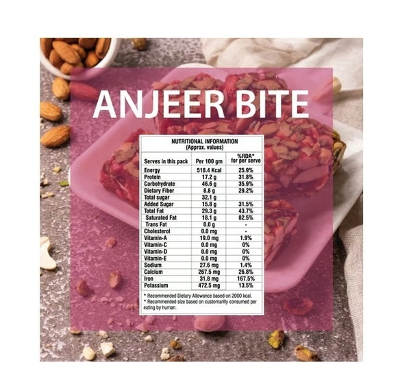 Anjeer Bites Wonderland Foods Anjeer Bites - 20 g