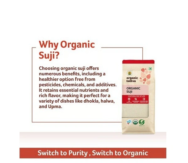 Organic Tattva Organic Sooji - Organic Suji, 500 g