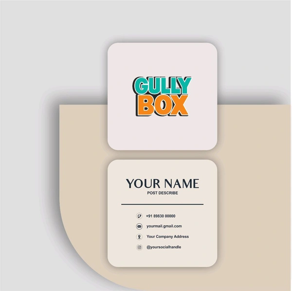 Round Corner Square Visiting Card 