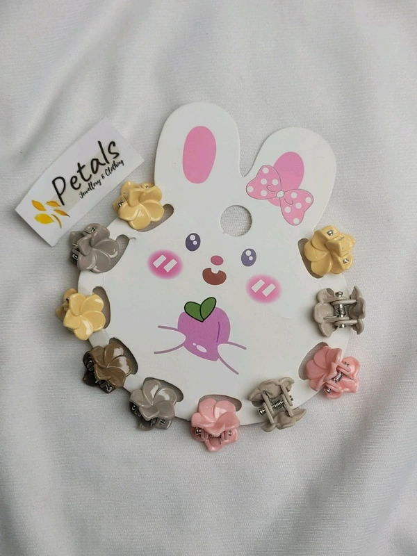 Kids Small Clips 1 Sheet Crown Or Flower Or Bunny