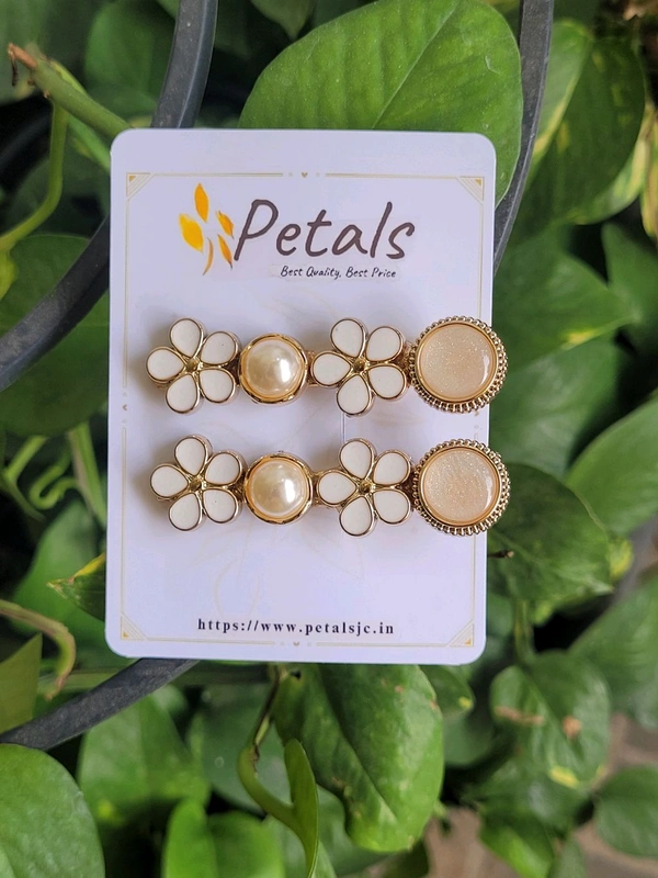 Korean Side Clips 1 Set (2Pcs) - Flowers Design - PKC013