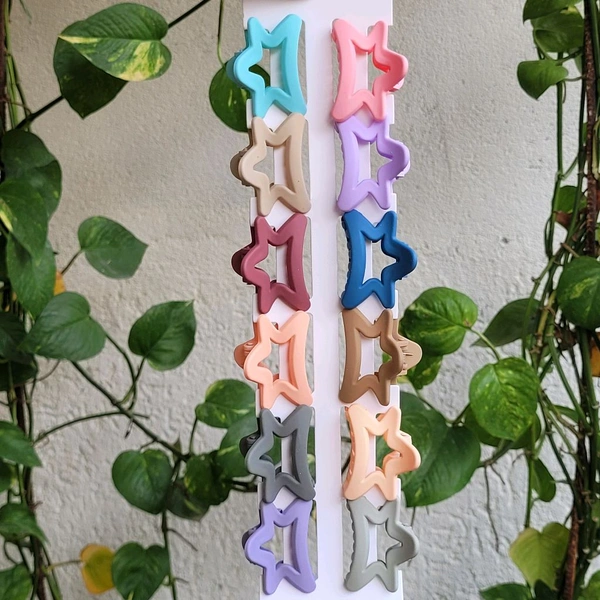 Star Shape Matte Clip 1Pc - P1070