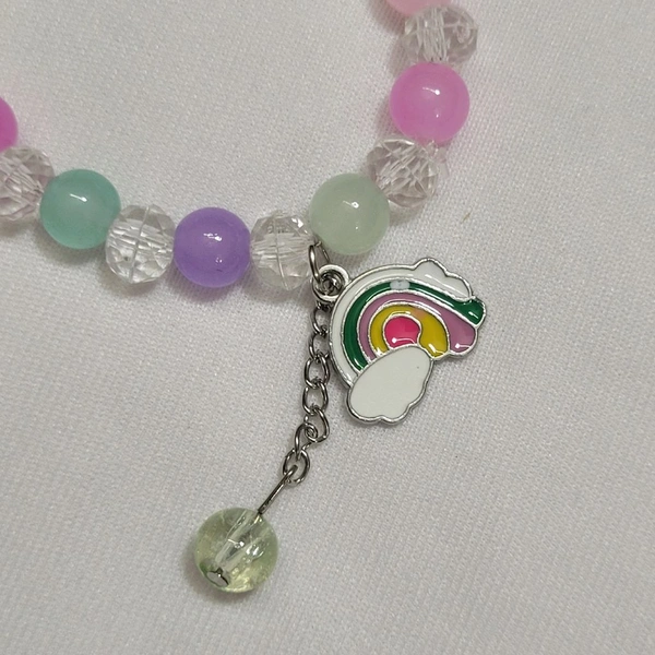 Rainbow Charm Multicolor Beads Bracelet