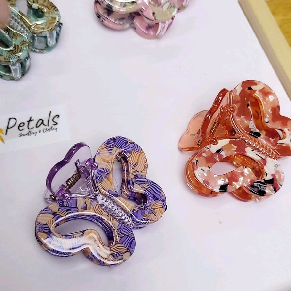 Double Layered Premium Quality Butterfly Design Hair Clip