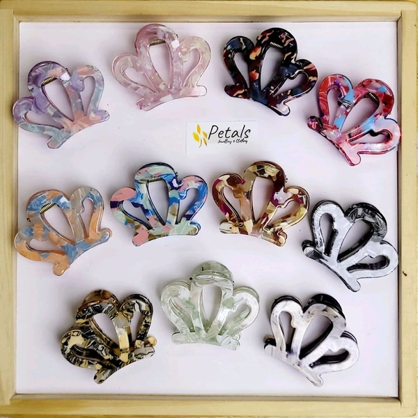 Double Layer Premium Quality Crown Design Hair Clip