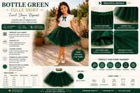 FASHIONIFYY BOTTLEGREEN Ballet Skirt - 6yr, BLACK