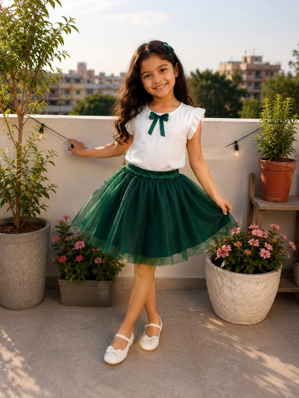 FASHIONIFYY BOTTLEGREEN Ballet Skirt - 6yr, BLACK