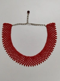 FASHIONIFYY RED Collar Necklace Set - J345 - RED