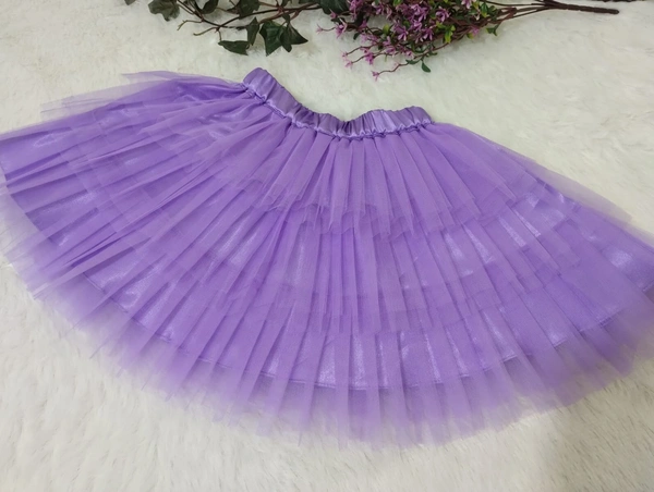 FASHIONIFYY LAVENDER RUFFLE Skirt with matching Hand accessory - 4 YR, LAVENDER