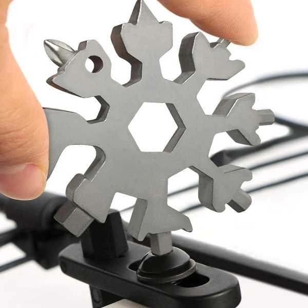 18-in-1 Stainless Steel Snowflake Multi-Tool with Bottle Opener