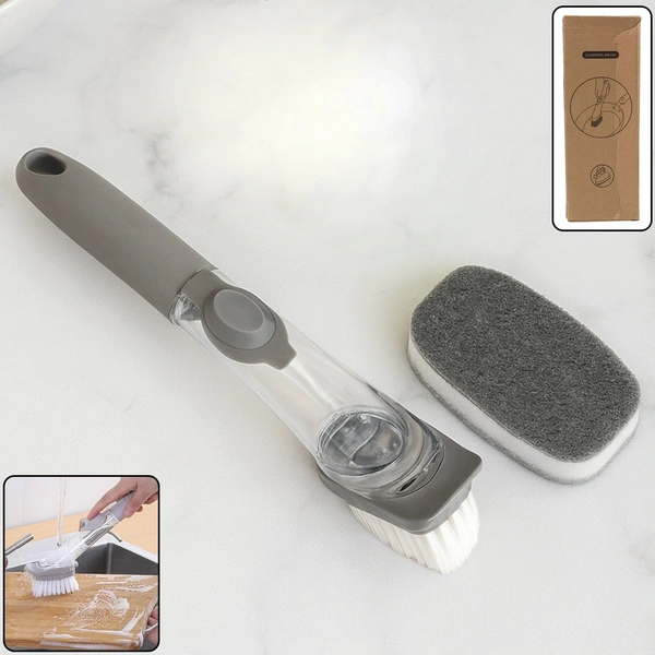 2 in 1 Soap-Dispensing Dish Brush - (Set)