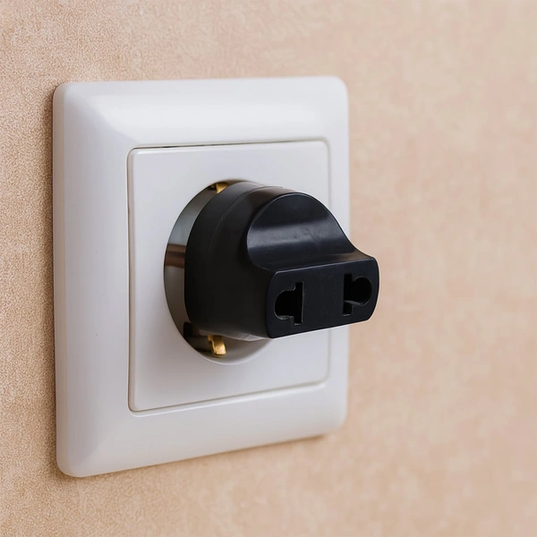 2 Pin 4 Amp Plug Adapter with Color Box - Durable Plastic Converter