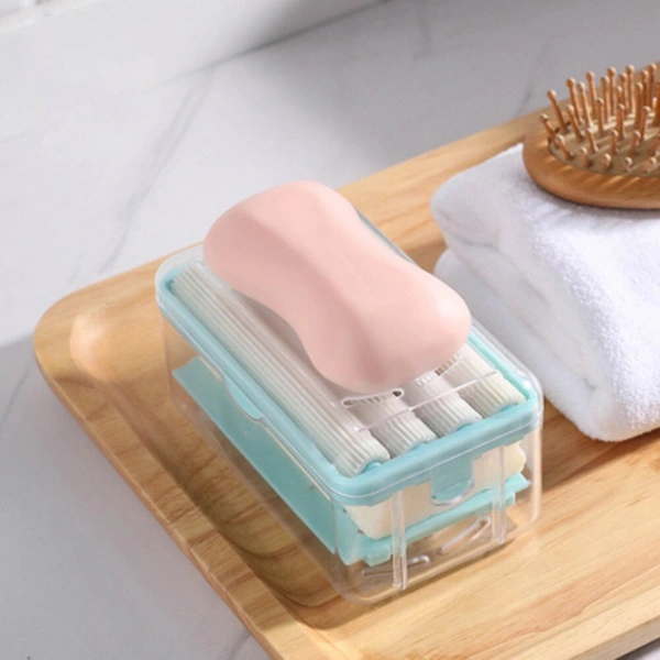 2-in-1 Portable Soap Dish & Dispenser – Multifunctional Soap Holder (1 Pc)