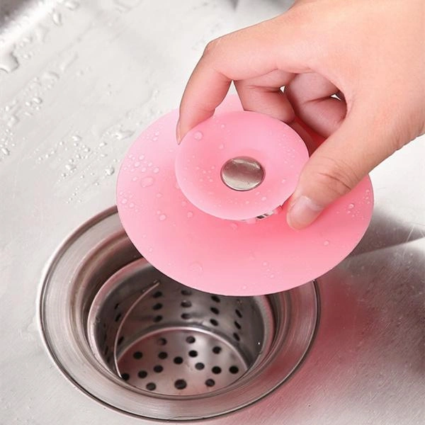 2-in-1 Silicone Sink Strainer & Sealer Cover – Durable & Easy Clean