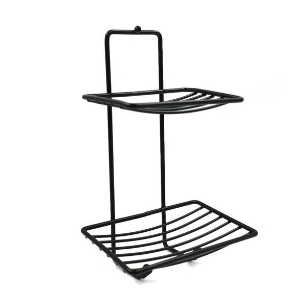 2-Layer Stainless Steel Soap Rack – Bathroom Organizer for Holding Soaps