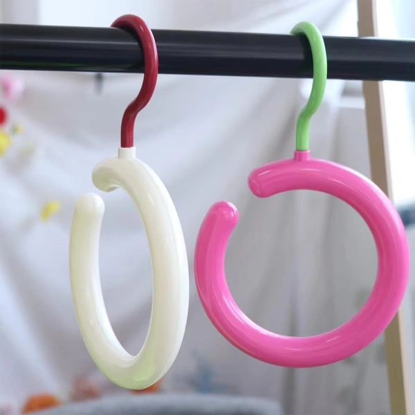 360° Rotating Round Scarf Tie Hanger Hat Rack Space Saving Clothes Storage Hook (Pack of 1)