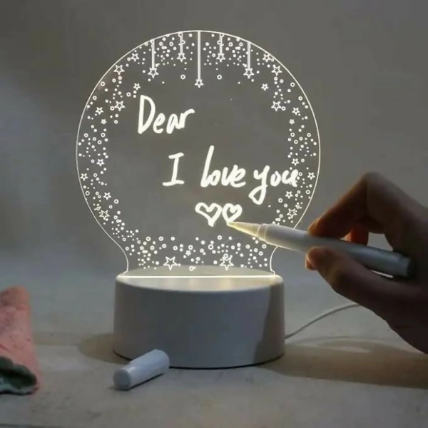 3D Creative Writeable LED Night Lamp with Warm Glow