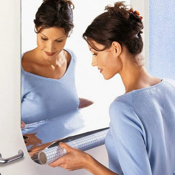 3D Mirror Wall Stickers Decorative Mirror Paper 100×50 cm