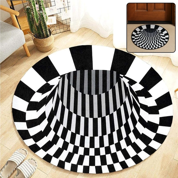 3D Optical Illusion Round Rug - Anti-Skid Floor Mat (60 cm)
