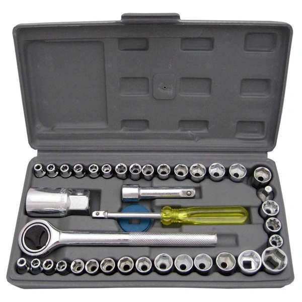 40-Piece Socket Combination Toolkit Set with Portable Case
